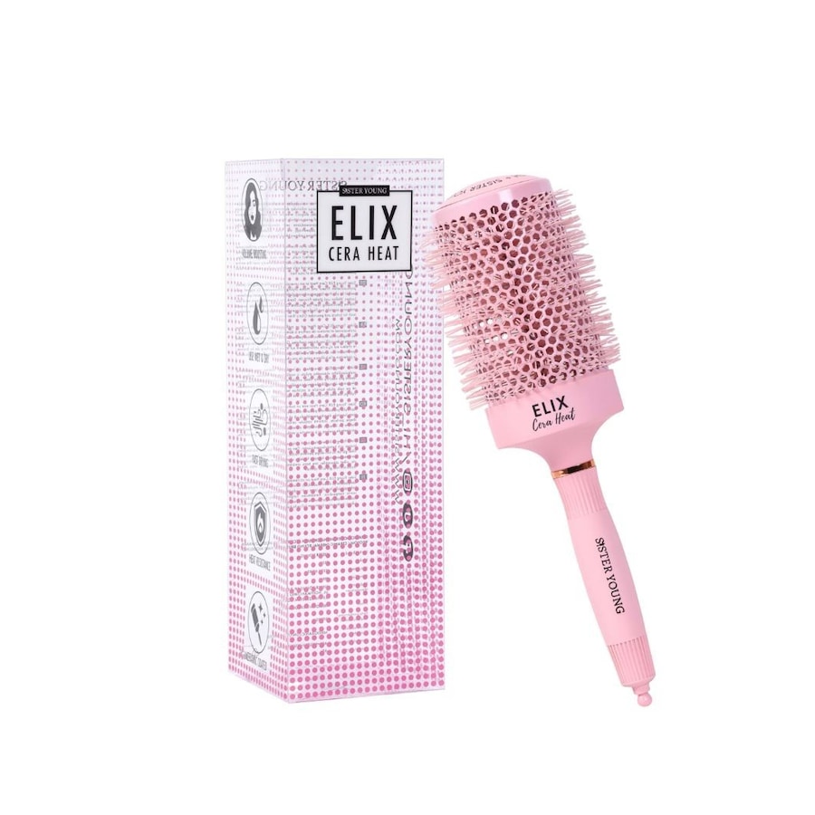 brands SISTER YOUNG Sister Young Round Hair Brush ELIX CERA HEAT PINK 65mm Okragłe szczotki do włosów 1 ct Damski