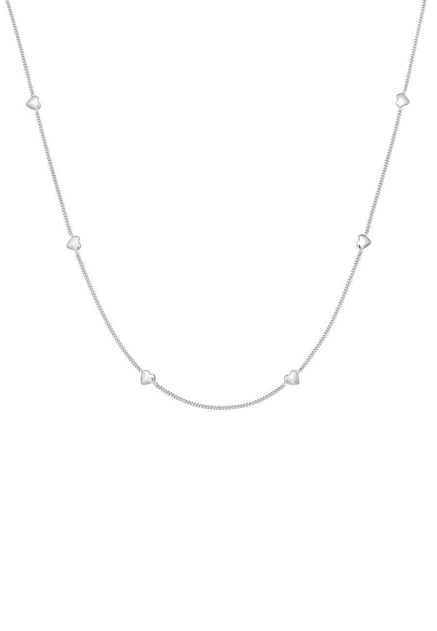 Elli Damskie filigranowe serce wykonany ze srebra próby 925 Naszyjniki 1 ct