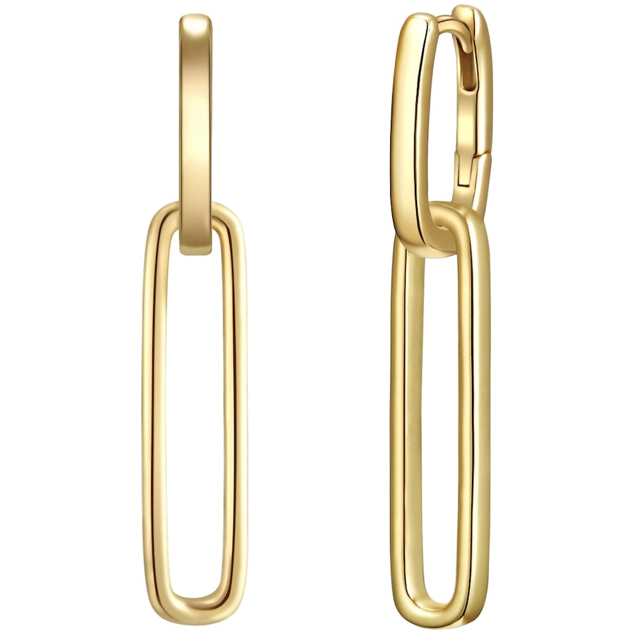 Glanzstücke München Kolczyki z Srebro wysokiej próby w Żółte złoto Kolczyki koła 1 ct Damski