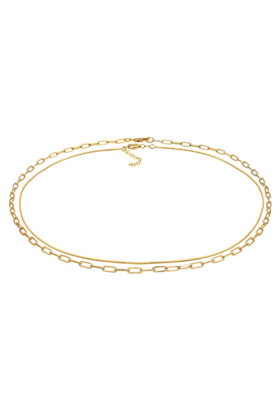 Elli PREMIUM Damski choker zestaw Basic wykonany ze srebra próby 925 Sterling Silver Naszyjniki 1 ct