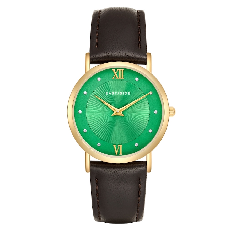 EASTSIDE Zegarek kwarcowy Skóra naturalna Ciemnobrazowy Zegarki damskie 1 ct Damski
