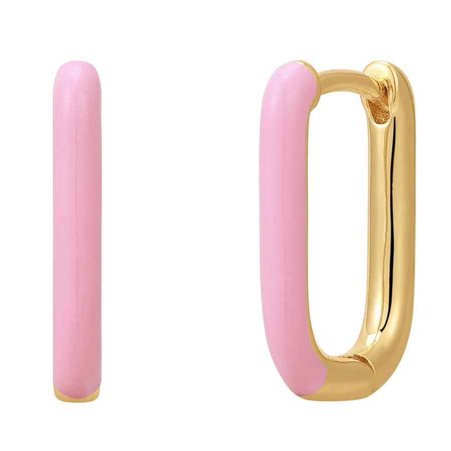 Glanzstücke München Kolczyki Srebro wysokiej próby Żółte złoto Kolczyki koła 1 ct Damski