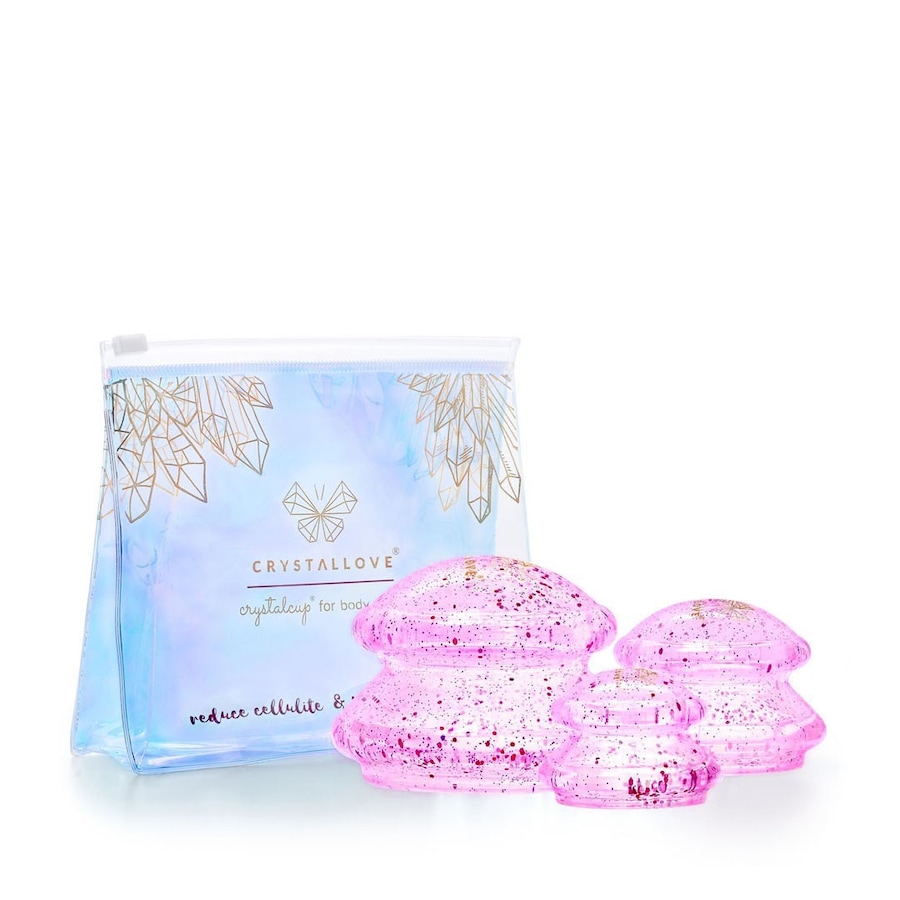 Crystallove Bańki silikonowe do masażu ciała z brokatem – rose Olejki eteryczne i do masażu 1 ct