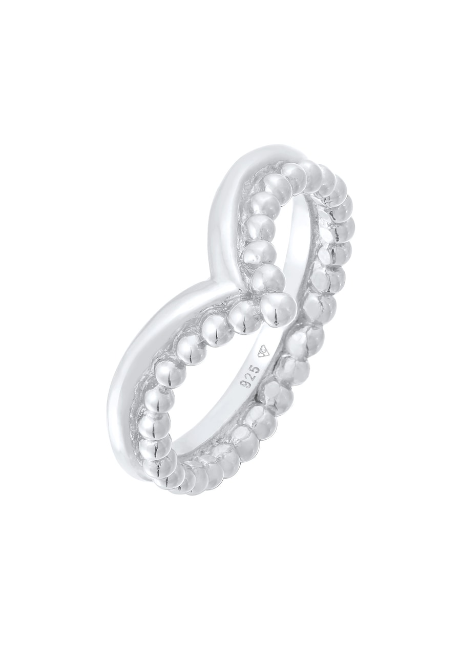 Elli Damski pierścionek kula do łączenia w srebrze próby 925 Pierścionki 1 ct