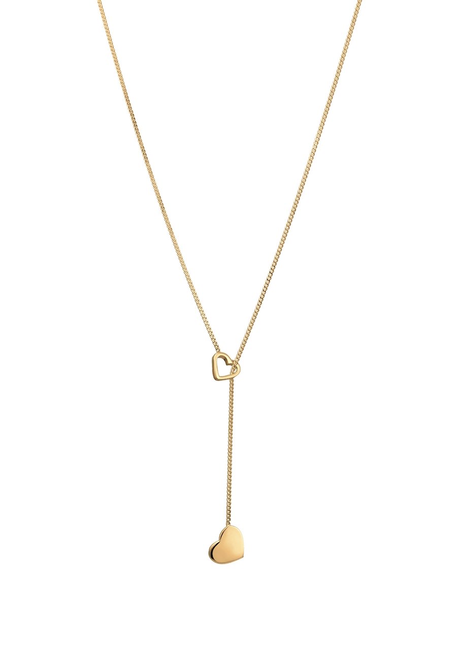 Elli Damski wisiorek z sercem w kształcie litery Y ze srebra próby 925 Sterling Silver Naszyjniki 1 ct