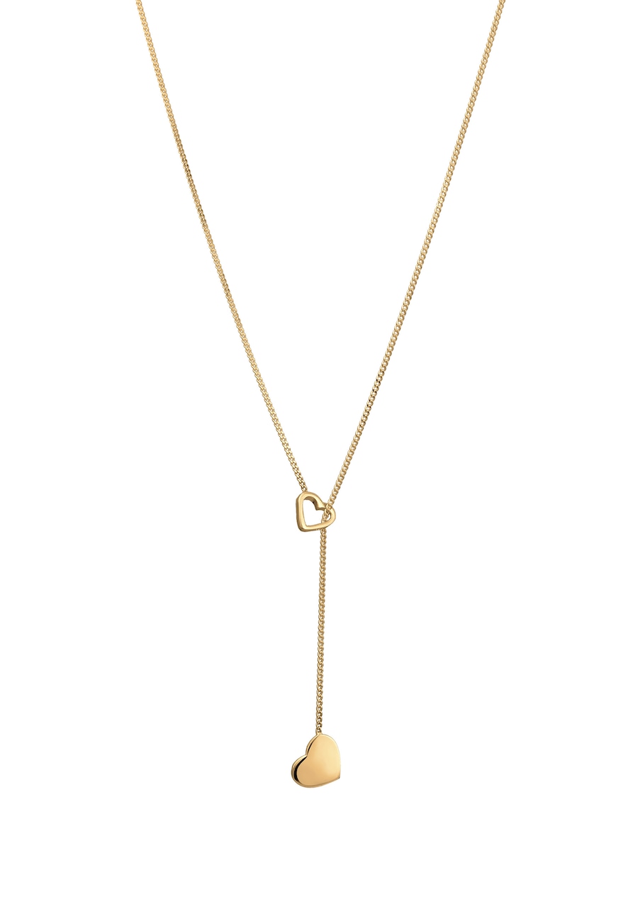 Elli Damski wisiorek z sercem w kształcie litery Y ze srebra próby 925 Sterling Silver Naszyjniki 1 ct