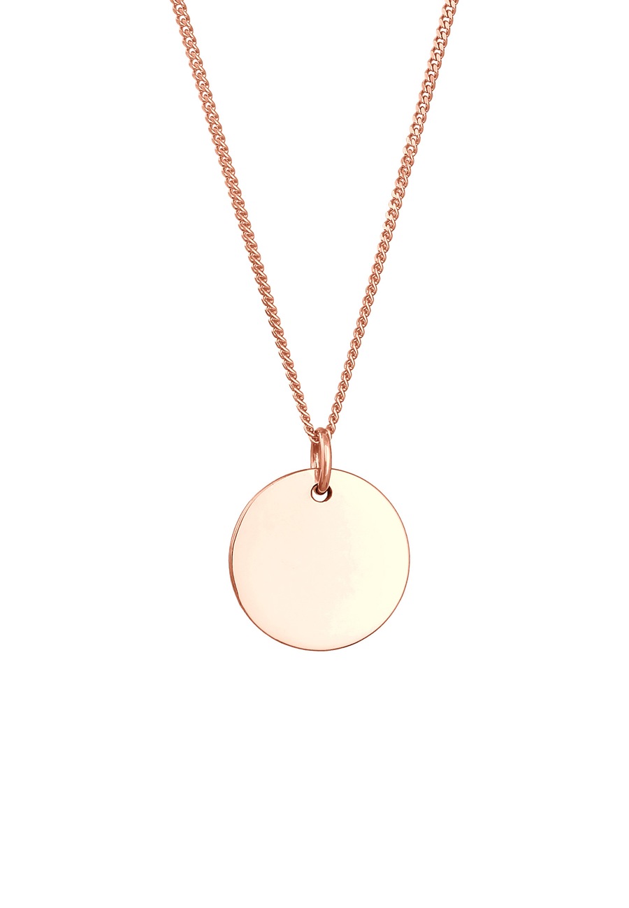 Elli Damski wisiorek płytka Basic ze srebra próby 925 Sterling Silver Naszyjniki 1 ct