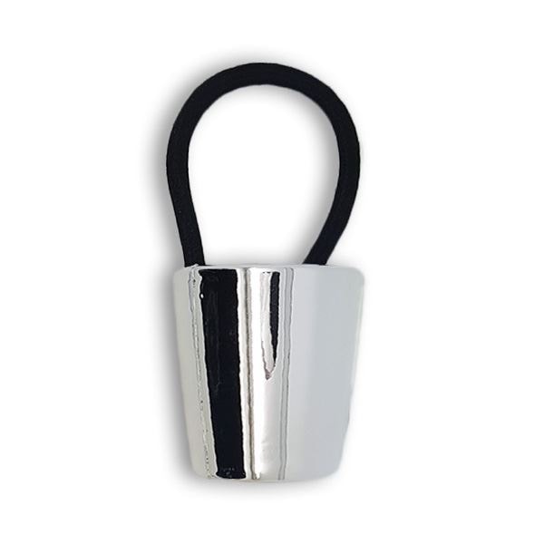 SOHO Gumka do włosów z metalową klamrą Gumki do włosów 1 ct Srebrny Damski