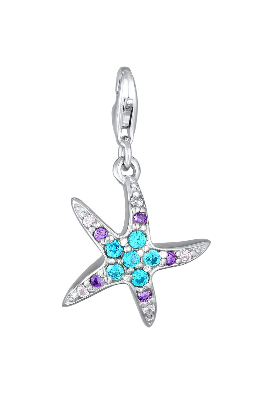 Nenalina Damski wisiorek Charm rozgwiazdy z kryształami cyrkonii w srebrze próby 925 Sterling Silver Wisiorki 1 ct