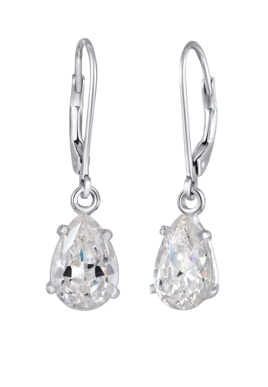 Elli Damskie kolczyki w kształcie kropli mieniące się cyrkoniami ze srebra próby 925 Sterling Silver Kolczyki 1 ct