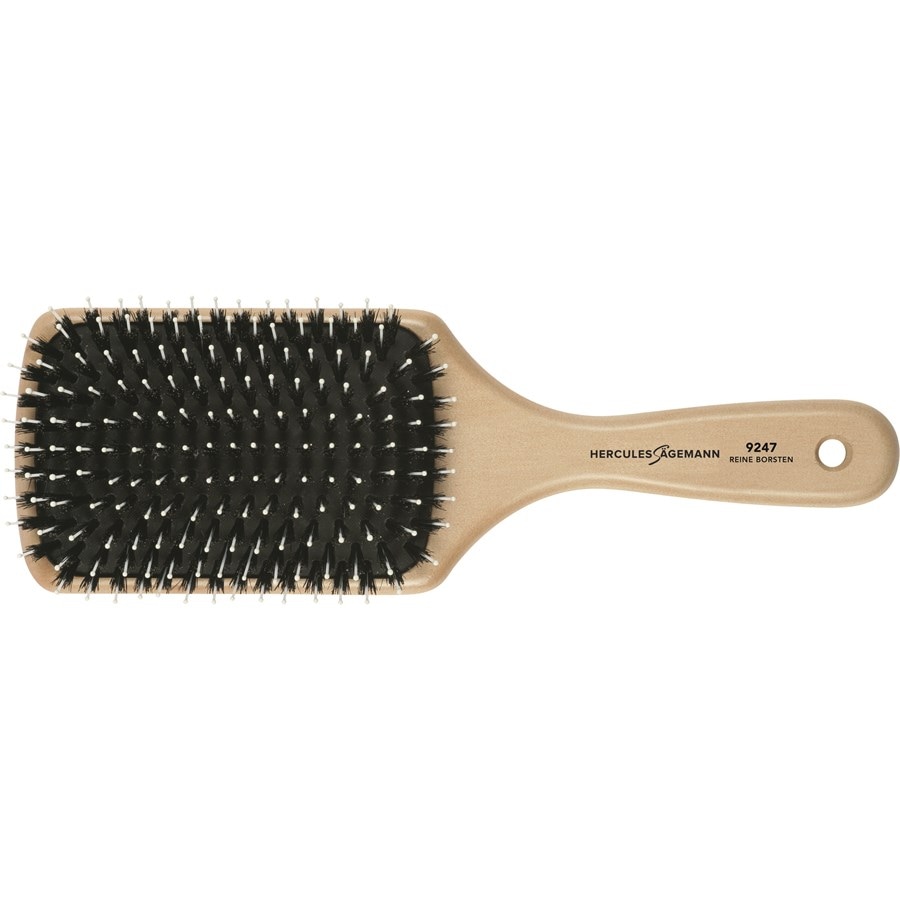 Hercules Sägemann Drewniana szczotka w jasnym kolorze, model 9247 Płaskie szczotki do włosów 1 ct Damski
