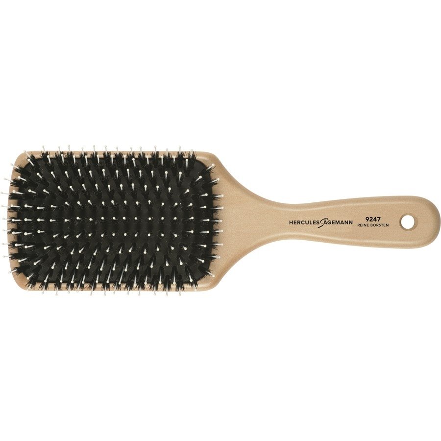 Hercules Sägemann Drewniana szczotka w jasnym kolorze, model 9247 Płaskie szczotki do włosów 1 ct Damski