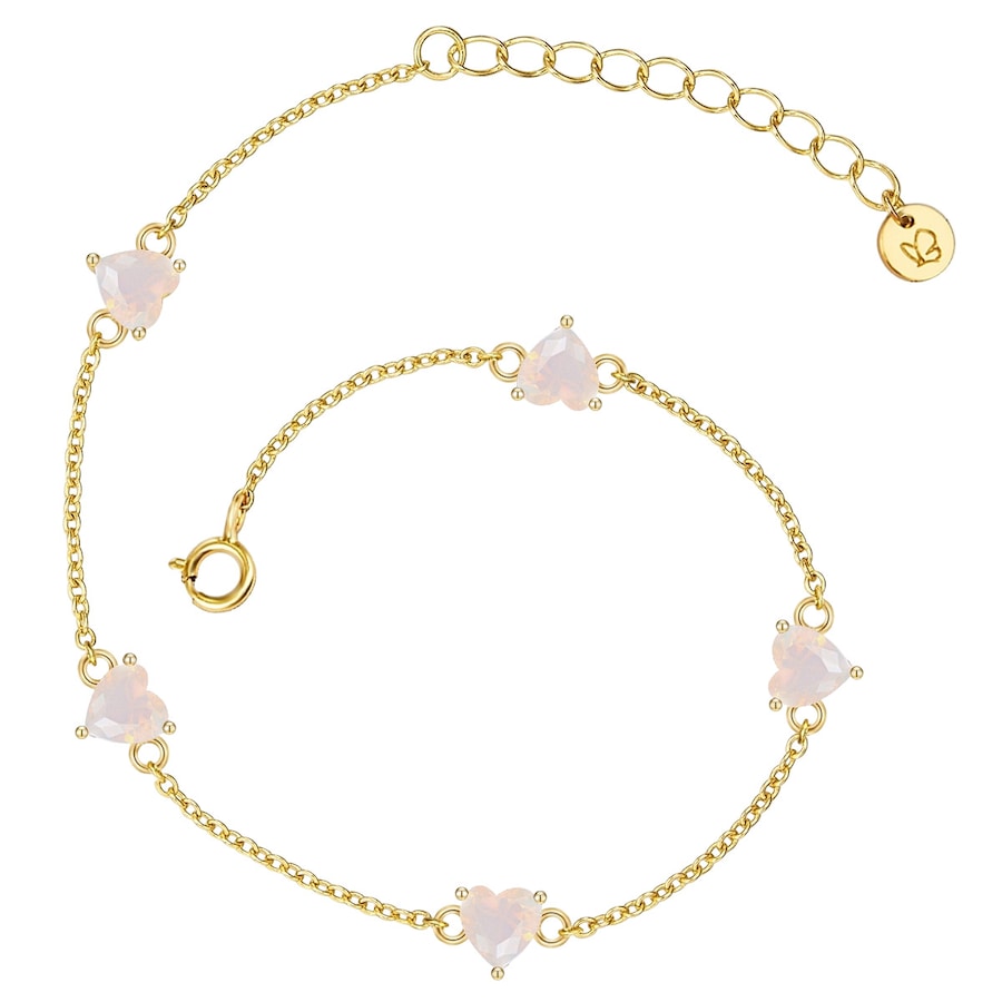 Glanzstücke München Bransoletka Serce z Srebro wysokiej próby w Żółte złoto Bransoletki 1 ct Damski