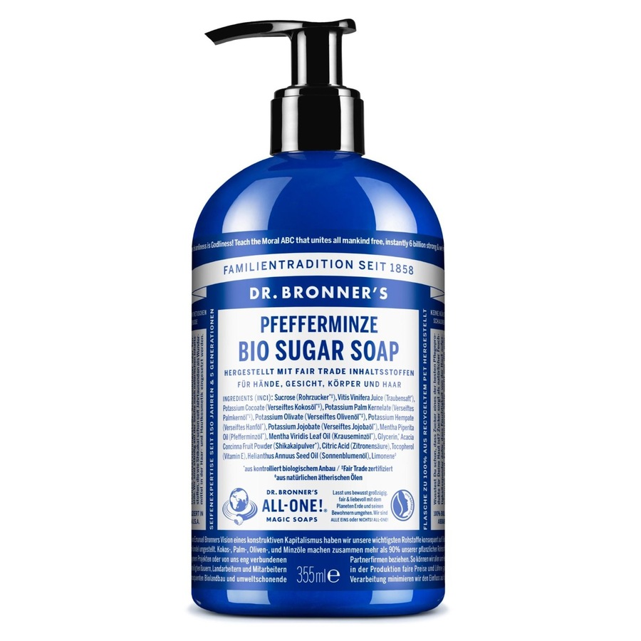 Dr. Bronner's Peppermint Bio Sugar Soap Mydła do rąk 355 ml