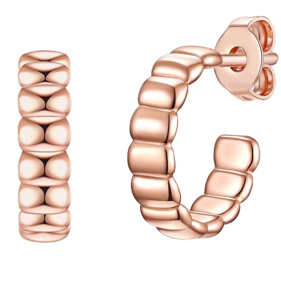 Glanzstücke München Srebrne kolczyki kreole srebro wysokiej próby różowe złoto Kolczyki koła 1 ct Damski