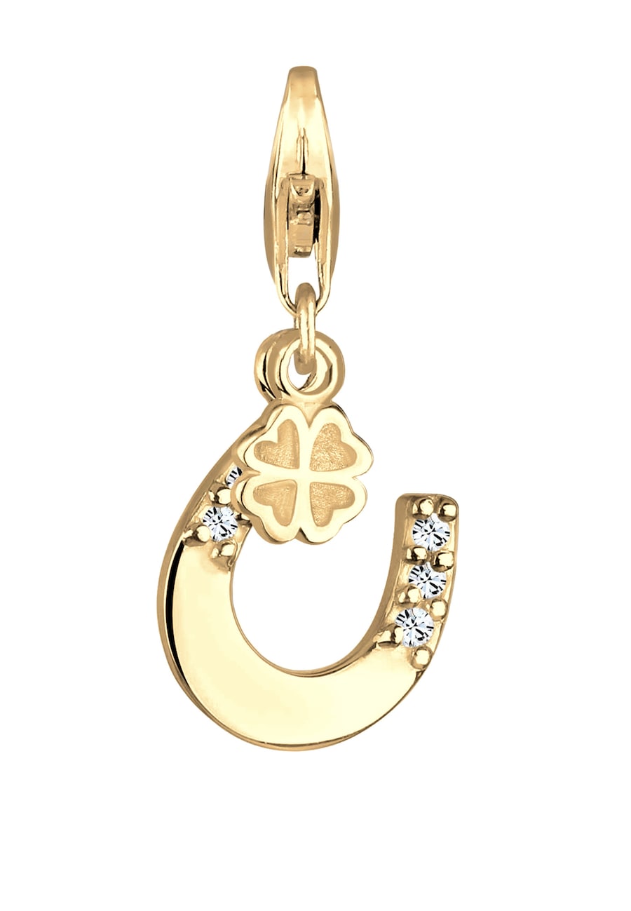 Nenalina Damski wisiorek podkowa z pozłacanego srebra próby 925 Wisiorki 1 ct