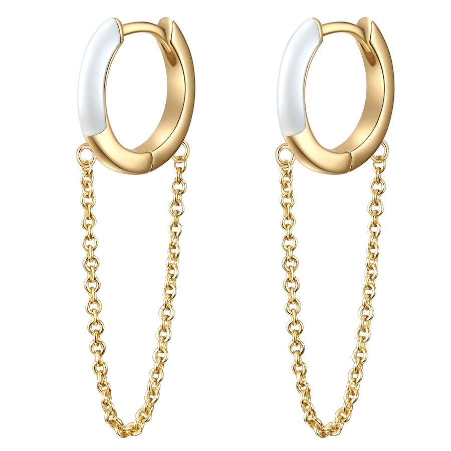 Glanzstücke München Srebrne kolczyki kreole srebro wysokiej próby żółte złoto Kolczyki koła 1 ct Damski