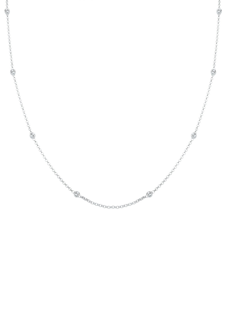 Elli Damski soliter z kryształami w srebrze próby 925 Sterling Silver Naszyjniki 1 ct