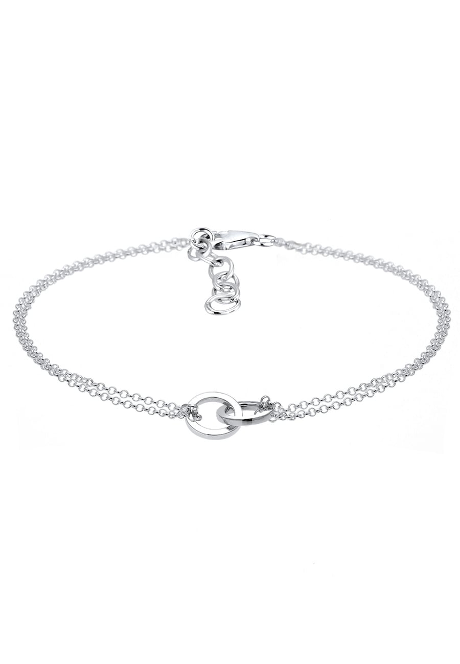 Elli Damskie Koło Geo Minimal ze srebra próby 925 Sterling Silver Bransoletki 1 ct