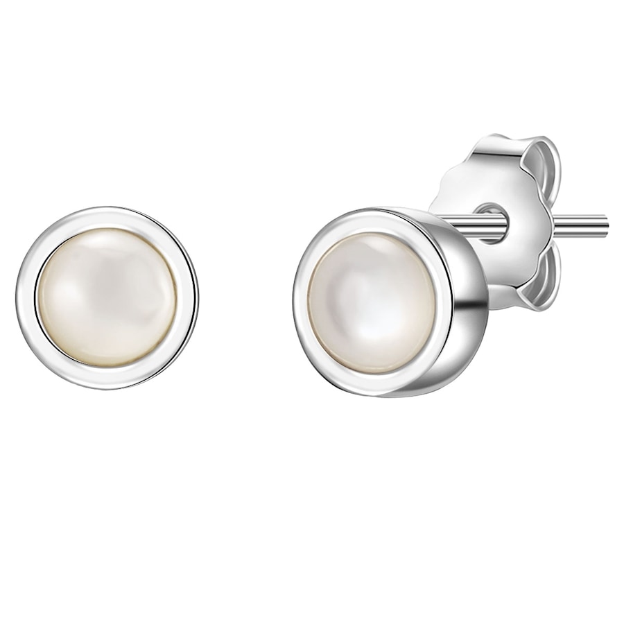 Glanzstücke München Srebrne kolczyki sztyfty srebro wysokiej próby Masa perłowa srebrny Kolczyki 1 ct Damski