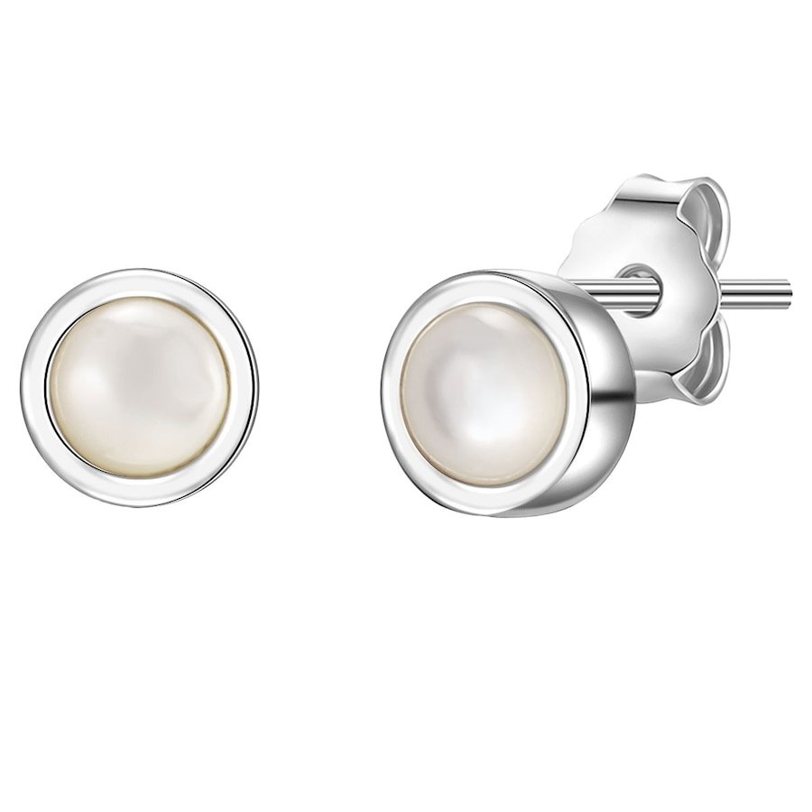 Glanzstücke München Srebrne kolczyki sztyfty srebro wysokiej próby Masa perłowa srebrny Kolczyki 1 ct Damski