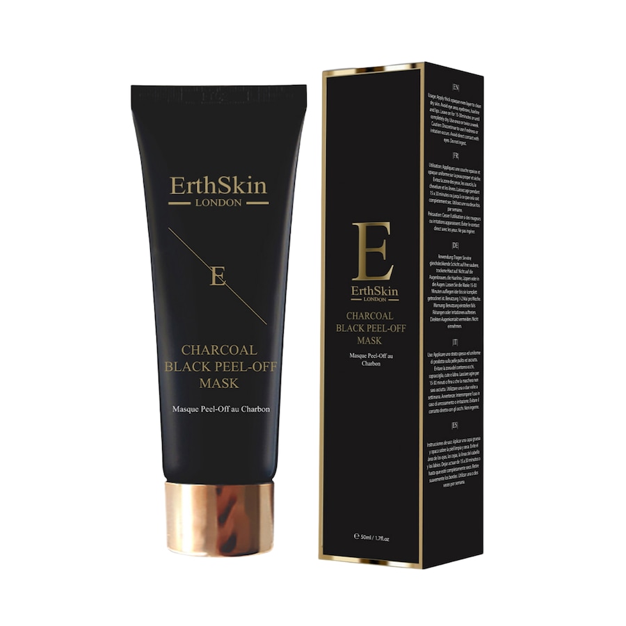 ErthSkin London Oczyszczająca maska z czarnym węglem drzewnym i 24-karatowym złotem Maseczki z węgla aktywnego 50 ml Damski