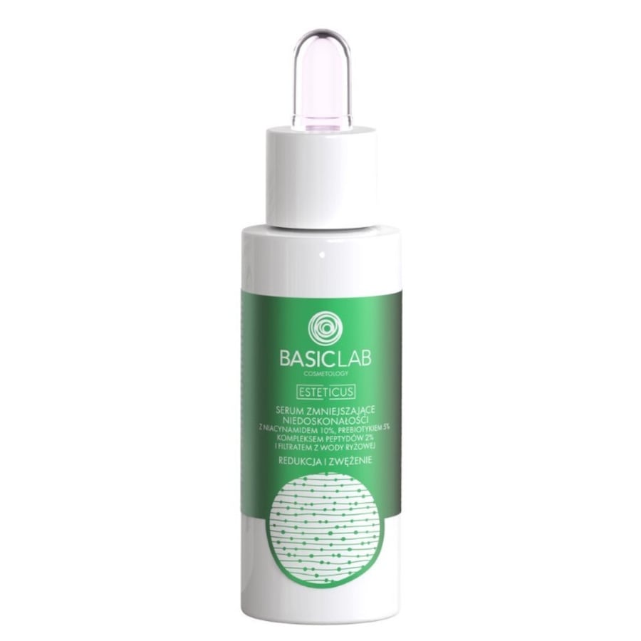 BasicLab Serum Zmniejszające Niedoskonałości z Niacynamidem 10% Redukcja i Zwężenie Serum nawilżające 30 ml