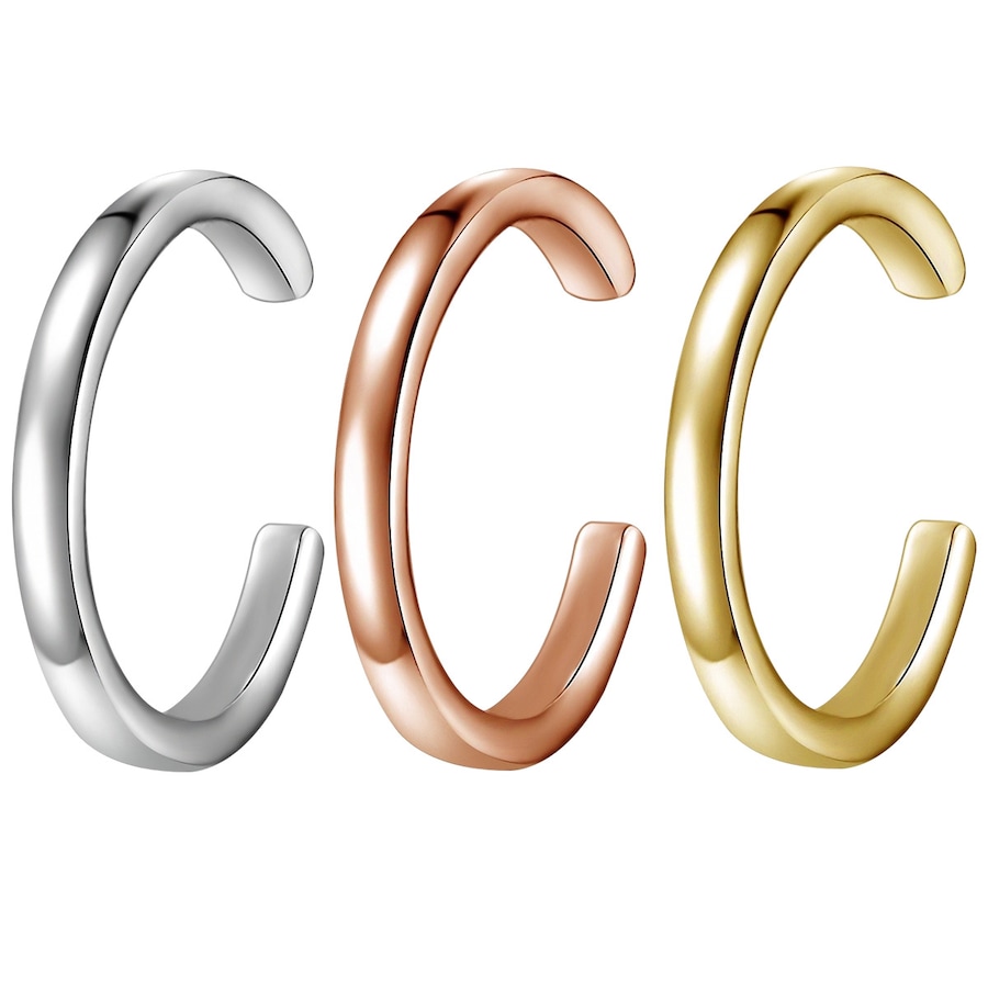 Glanzstücke München Srebrne klamry na ucho srebro wysokiej próby srebrny/żółte złoto/ Kolczyki 1 ct Damski