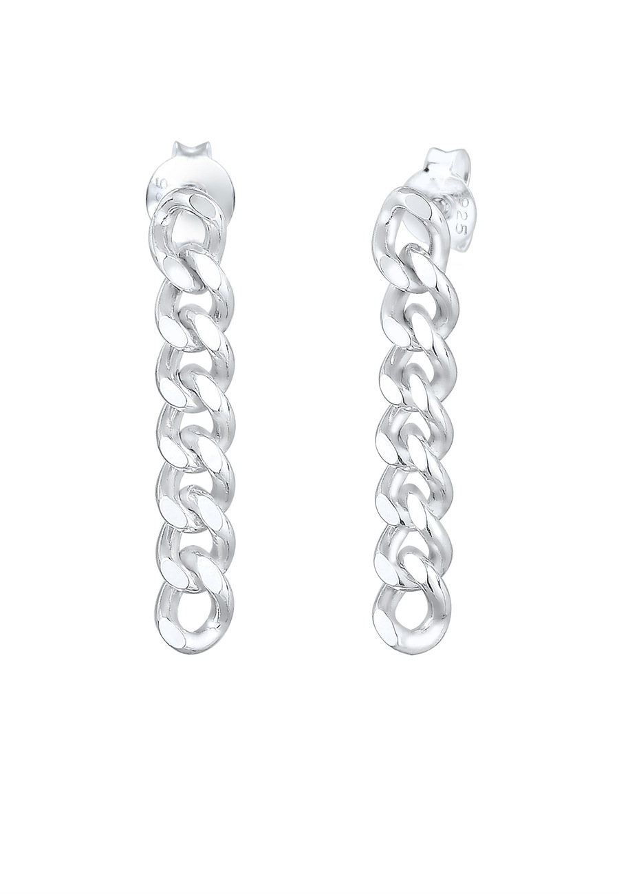 Elli Hänger Panzerkette Trend Blogger Cool 925 Silber Kolczyki 1 ct Damski