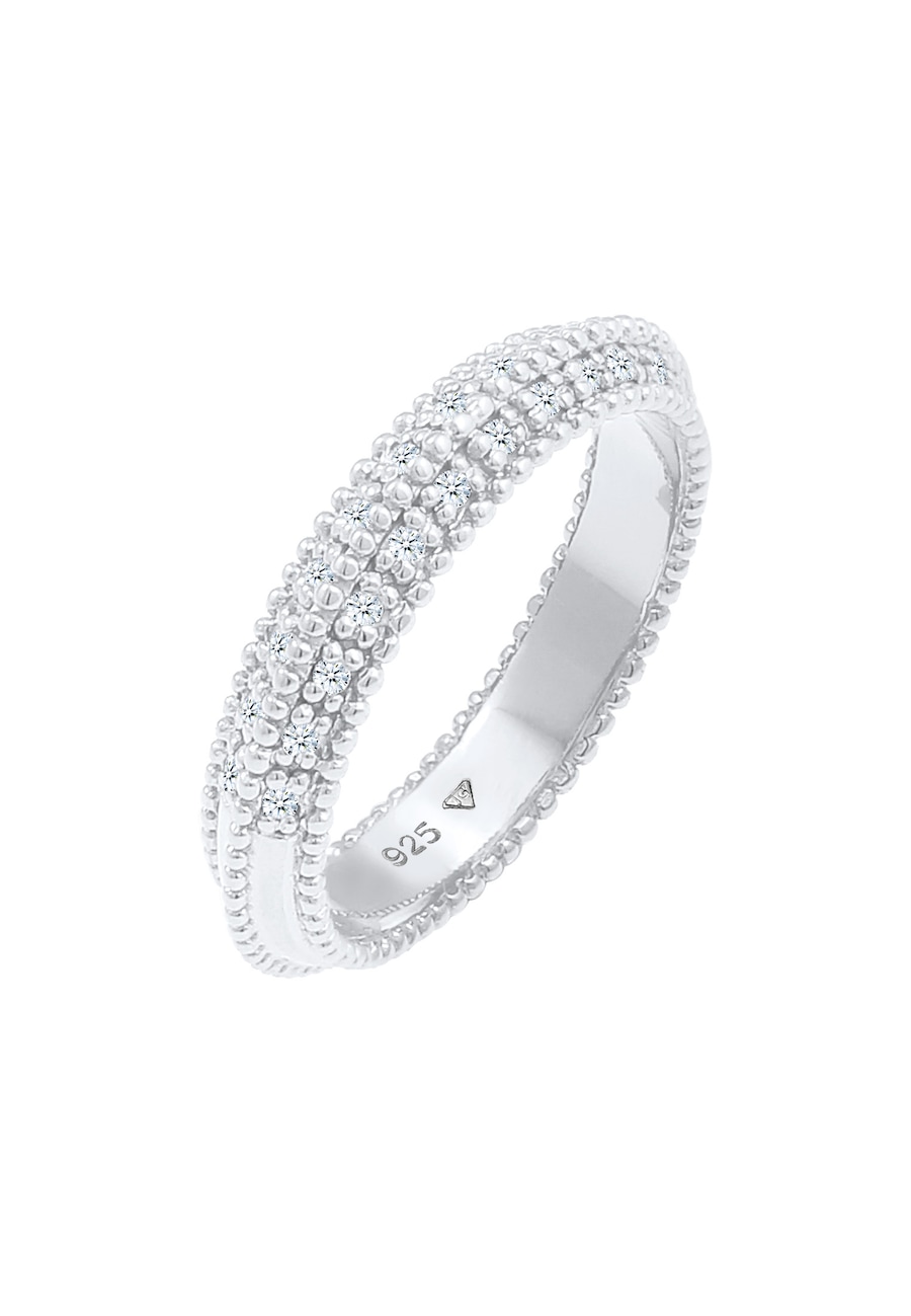 Elli DIAMONDS Pierścionek zaręczynowy damski diament (0,12 ct.) w 925 Sterling Silver Pierścionki 1 ct Damski