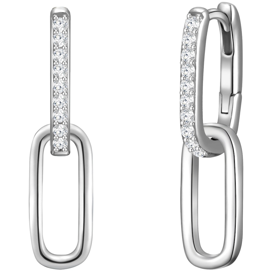 Glanzstücke München Kolczyki z Srebro wysokiej próby w Srebrny Kolczyki koła 1 ct Damski