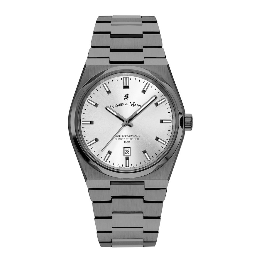 Jacques du Manoir Mężczyźnizegarek Jacques du Manoir Horizon szary - stal nierdzewna Zegarki męskie 1 ct Męskie