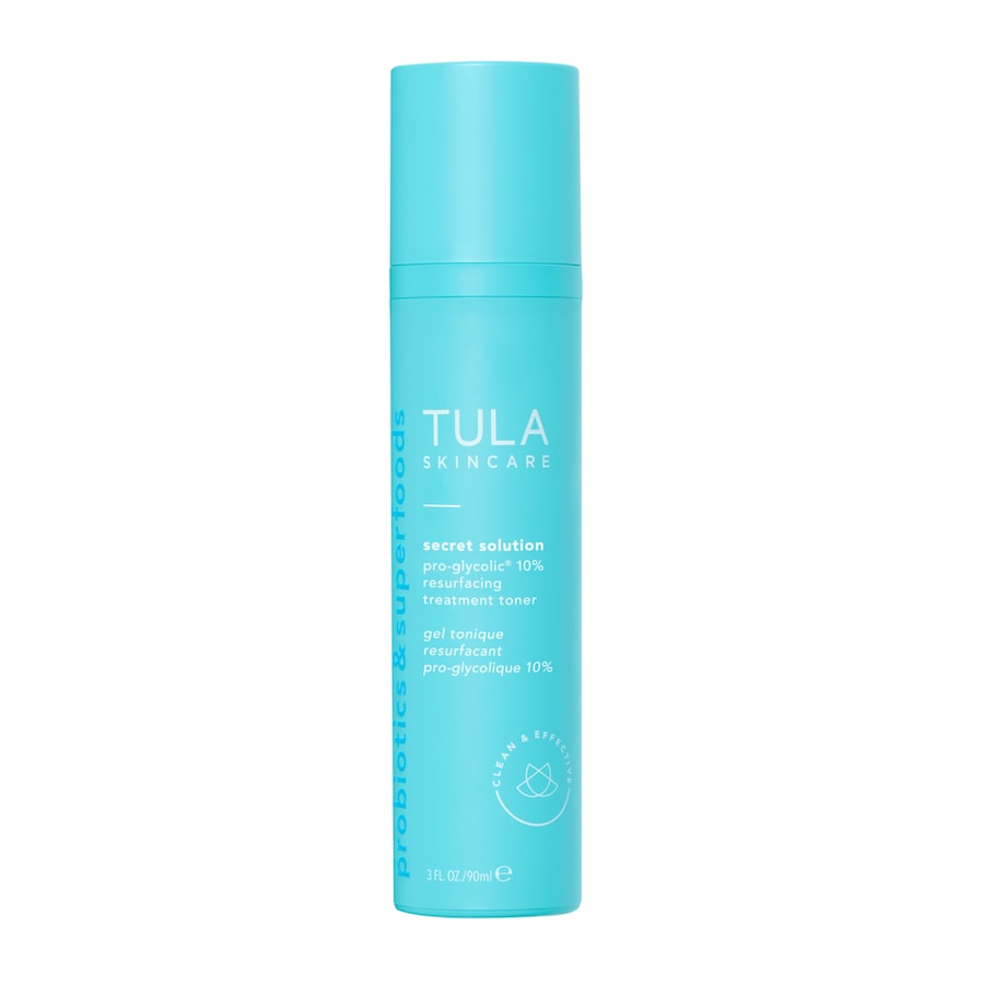 TULA Probiotics & Superfoods Secret solution (get toned) Pro-Glycolic 10% Resurfacing Toner Toniki do twarzy 90 ml