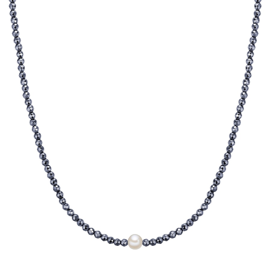 Valero Pearls Srebro wysokiej pr óby Hematyt Perła hodowlana słodkowodna Naszyjniki 1 ct Damski