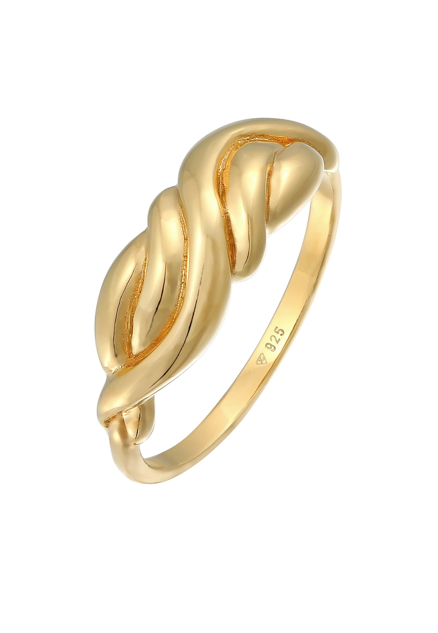 Elli Damski pierścionek węzełek, skręcony, Boho Style Trend Blogger w srebrze 925 Sterling Silver Pierścionki 1 ct