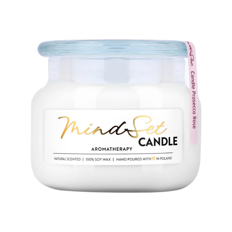 Mindset Cosmetics Świeca zapachowa Prosecco Rose Świeczki 450 ml