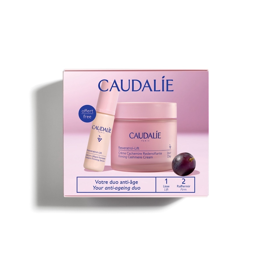 Caudalie Resveratrol Lift Cashmere Cream Set 2025 Serum nawilżające 1 ct