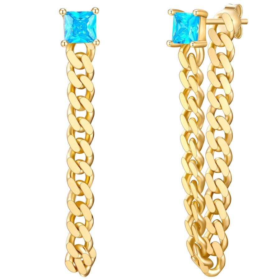 Glanzstücke München Kolczyki z Srebro wysokiej próby w Żółte złoto 1 ct Damski