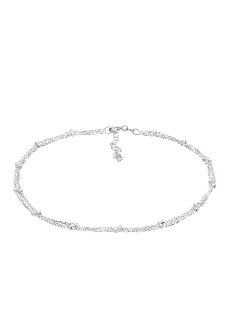 Elli Damska zawieszka kulka ponadczasowy Basic w srebrze próby 925 Sterling Silver Bransoletki na nogę 1 ct Damski
