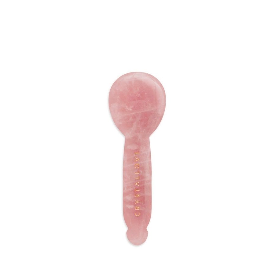 Crystallove Masażer gua sha pod oczy z kwarcu różowego Urządzenia do masażu twarzy 1 ct