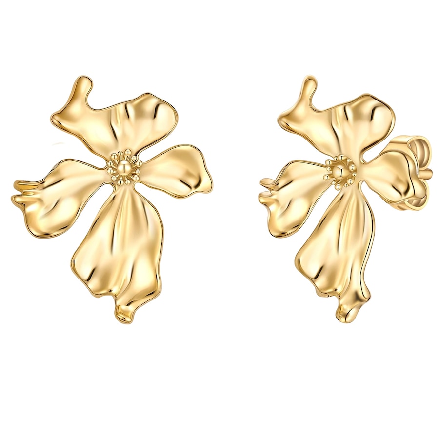 Yokoamii Kolczyki kwiat z pozlacanej stopu metali 1 ct Damski