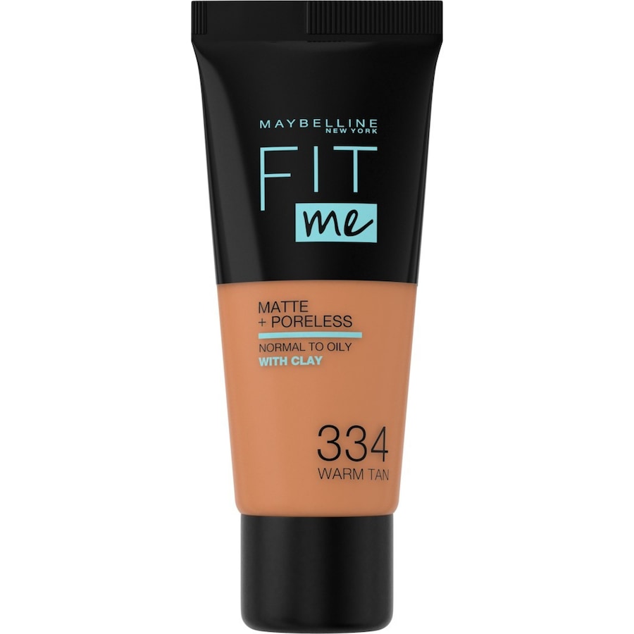 Maybelline Fit Me Matte Poreless Podkłady 30 ml 334 - WARM TAN