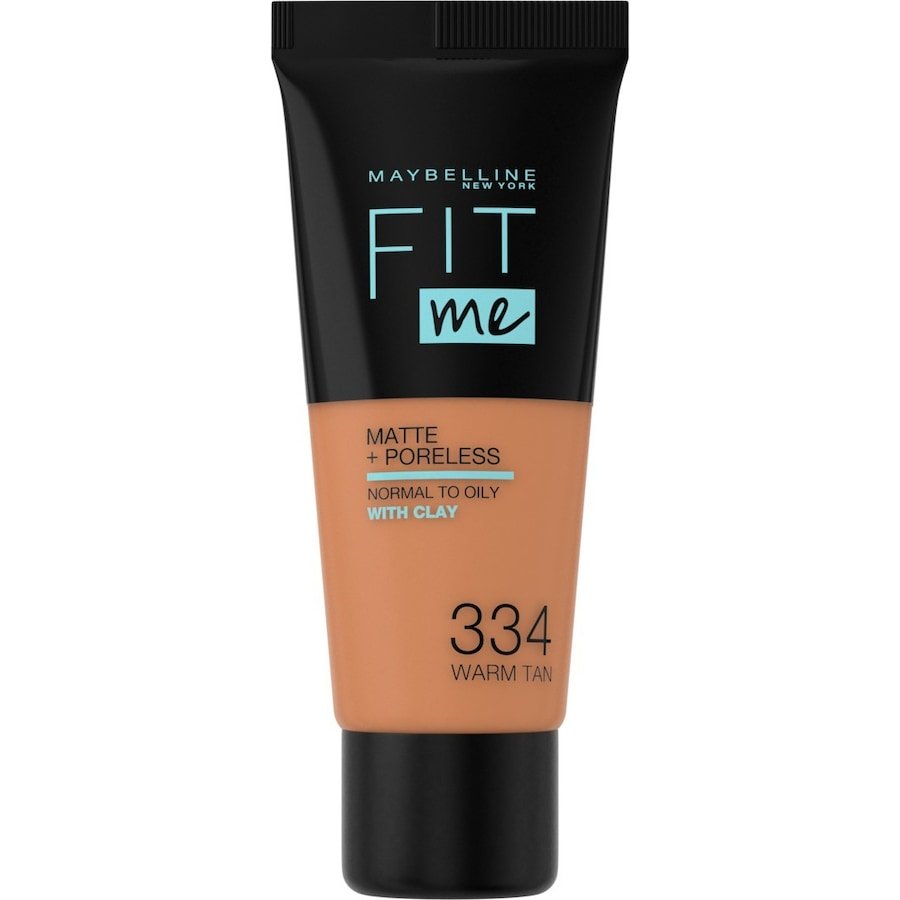 Maybelline Fit Me Matte Poreless Podkłady 30 ml 334 - WARM TAN