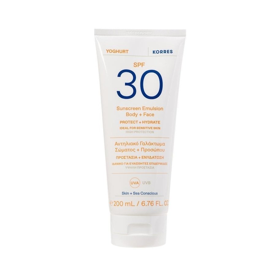 KORRES YOGHURT EMULSJA DO CIALA I TWARZY SPF30 TUBKA Ochrona przeciwsłoneczna 200 ml