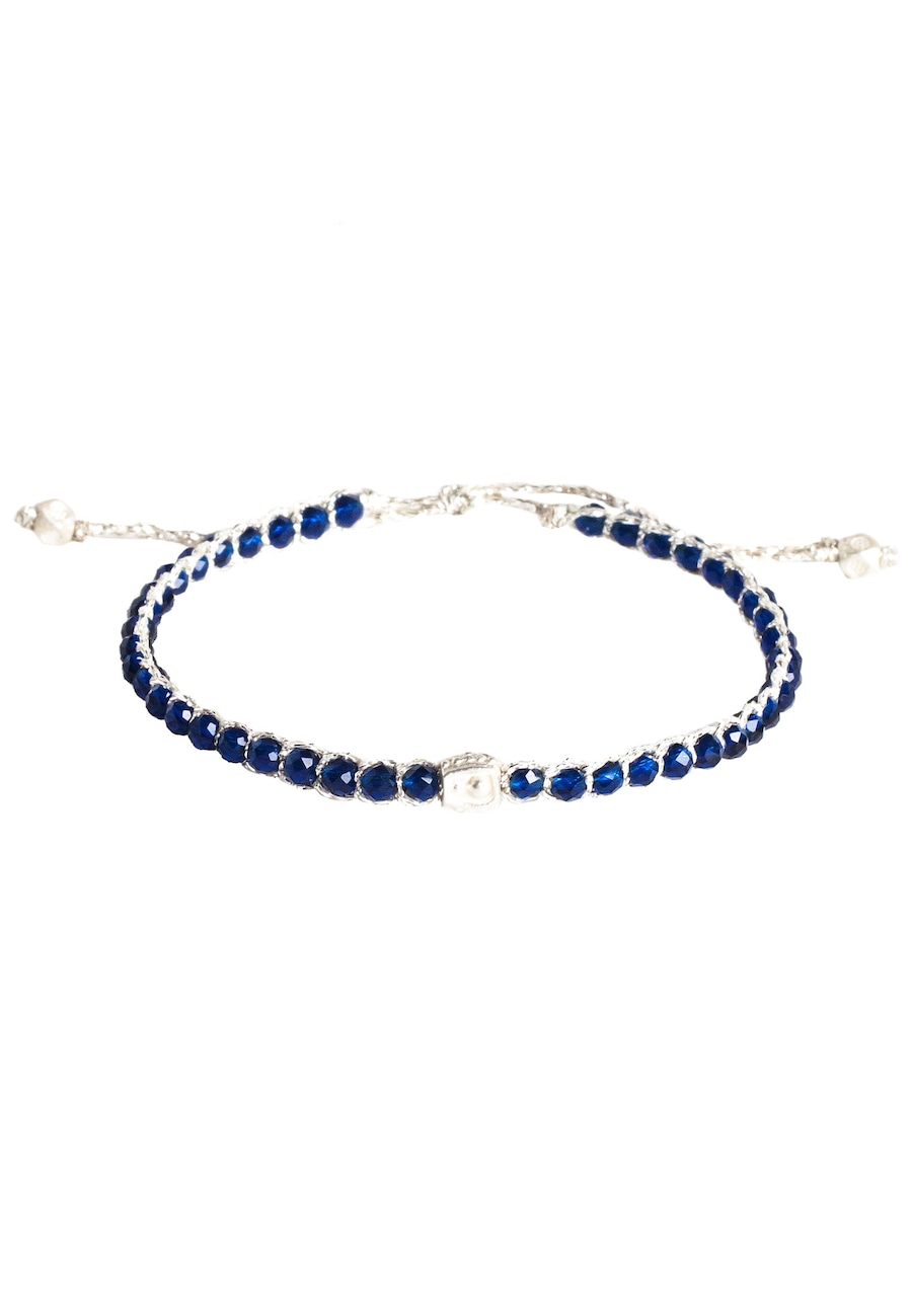 Samapura Bransoletka z koralikami Mosiądz Kobiety Bransoletka dla kobiet z koralikami Symbol z spinelu z niebieskim spinel Bransoletki 1 ct Damski