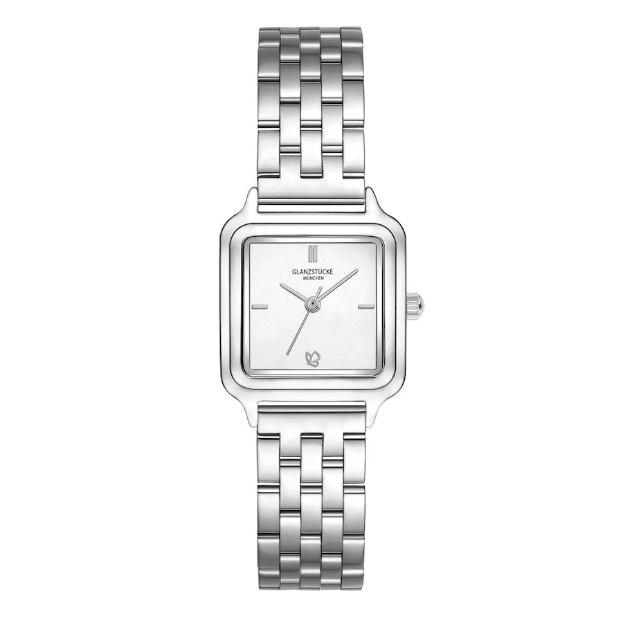 Glanzstücke München Zegarek na reke ze stali nierdzewnej w kolorze srebrnym Zegarki damskie 1 ct Damski