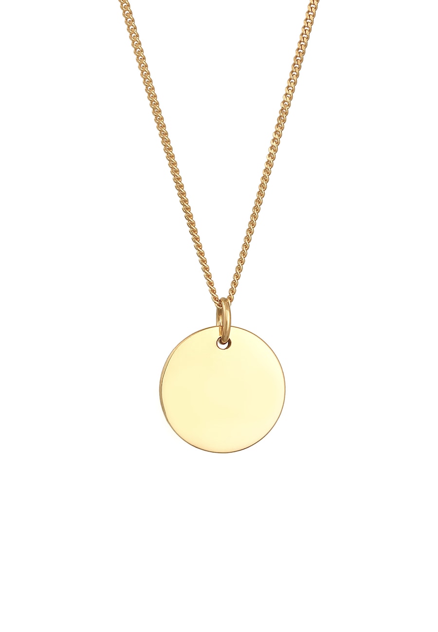 Elli Damski wisiorek płytka Basic ze srebra próby 925 Sterling Silver Naszyjniki 1 ct