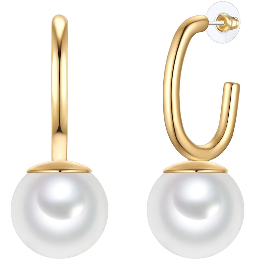 Yokoamii Kolczyki z Stop metali w;"Żółte złoto Kolczyki koła 1 ct Damski