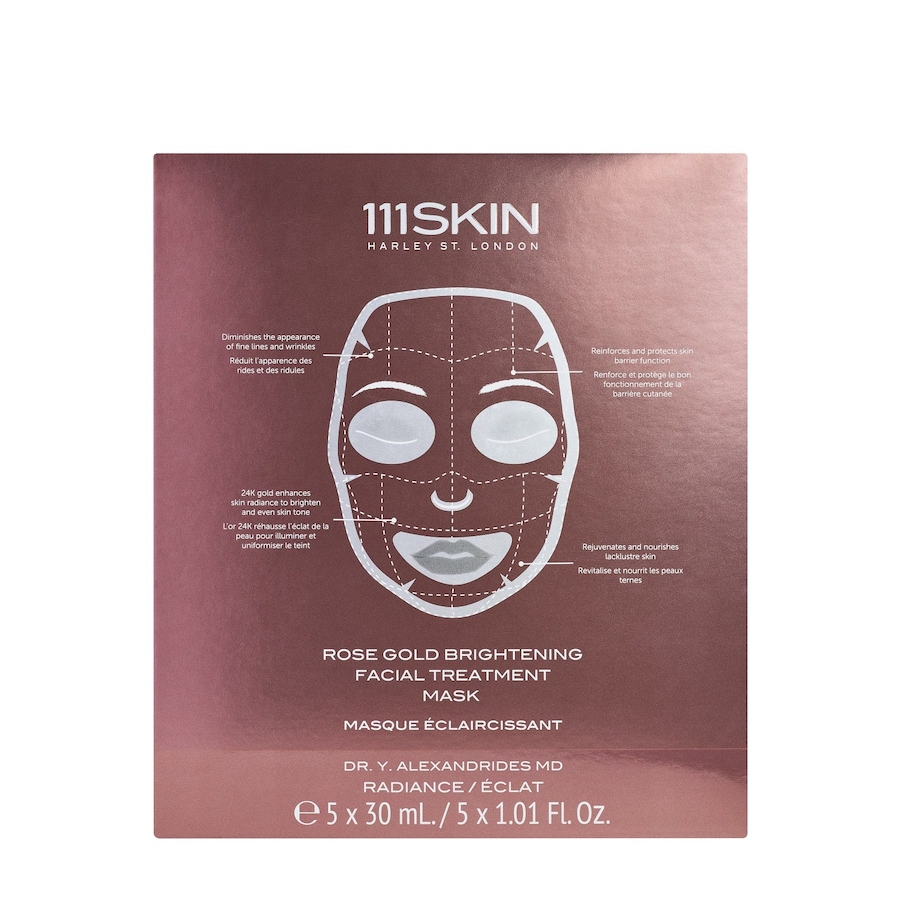 111Skin Rose Gold Brightening Facial Treatment Mask Box Maseczki w płachcie 150 ml