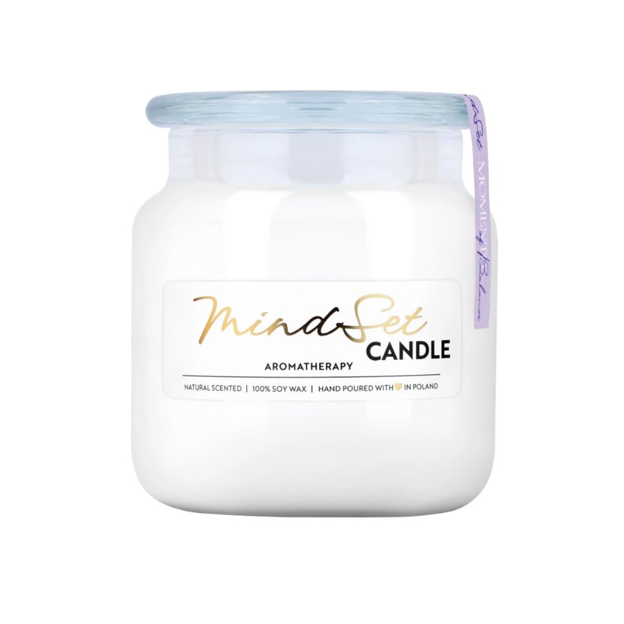 Mindset Cosmetics Świeca sojowa Moments of Balance white tea & amber Świeczki 750 ml